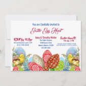 Uitnodiging tot het uitnodigen van paaseieren - Ja (Voorkant)