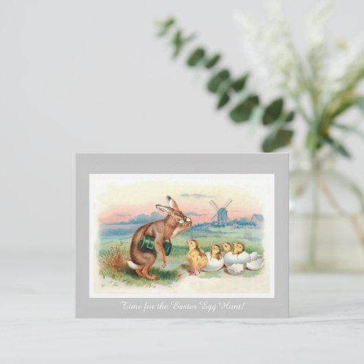 uitnodiging tot het uitnodigen van paashaken (Staand voorkant)