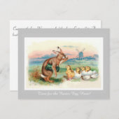 uitnodiging tot het uitnodigen van paashaken (Voorkant / Achterkant)