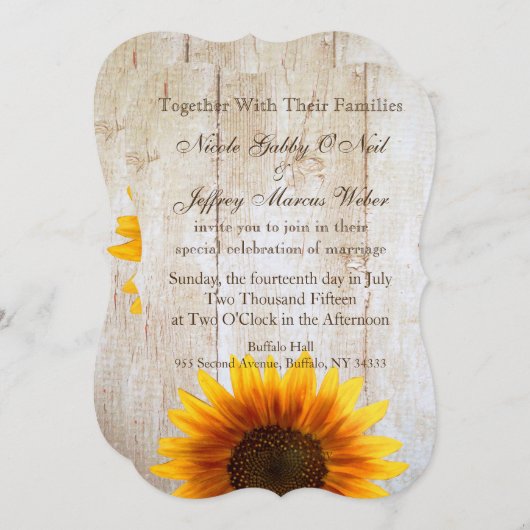 Uitnodiging tot het uitnodigen van Rustic Country  (Voorkant / Achterkant)