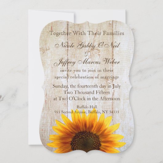 Uitnodiging tot het uitnodigen van Rustic Country  (Voorkant)