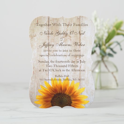 Uitnodiging tot het uitnodigen van Rustic Country  (Staand voorkant)