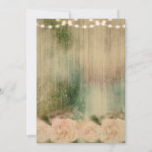 Uitnodiging tot het uitnodigen van Rustic Roos Wed (Achterkant)