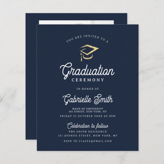 uitnodiging tot het uitroepen van de moderne marin (Voorkant / Achterkant)