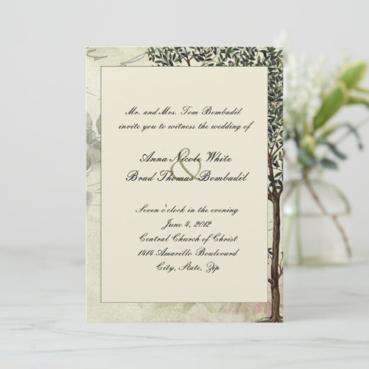 uitnodiging tot het uitroepen van de Myrtle Tree  (Staand voorkant)