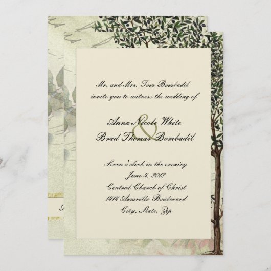 uitnodiging tot het uitroepen van de Myrtle Tree  (Voorkant / Achterkant)