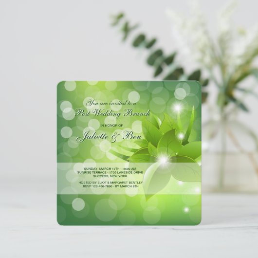 Uitnodiging tot het uitroepen van Morning Dew Post (Staand voorkant)