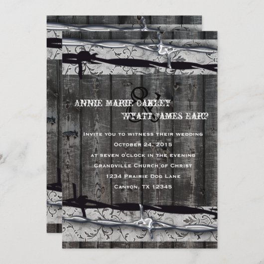 Uitnodiging tot het uitzenden van Barbed Wire en L (Voorkant / Achterkant)