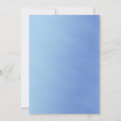 Uitnodiging tot het uitzenden van blauwe en goudbl (Achterkant)