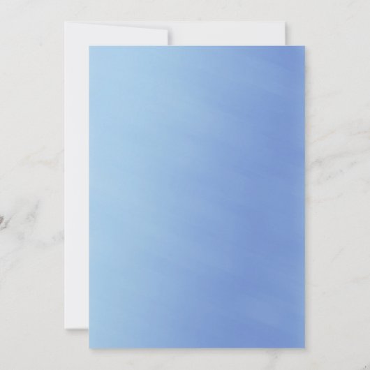 Uitnodiging tot het uitzenden van blauwe en goudbl (Achterkant)