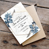 Uitnodiging tot het uitzenden van blauwe en goudbl