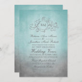 Uitnodiging tot het uitzenden van Blauwgroen en gr (Voorkant / Achterkant)