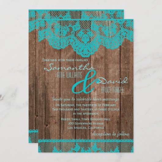 Uitnodiging tot het uitzenden van Blauwgroen Rusti (Voorkant / Achterkant)