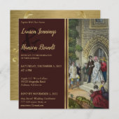 Uitnodiging tot het uitzenden van  bruid en bruink (Voorkant / Achterkant)