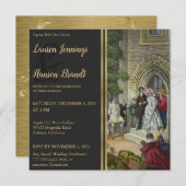 Uitnodiging tot het uitzenden van bruid en bruink (Voorkant / Achterkant)