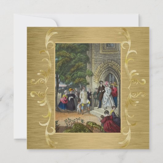 Uitnodiging tot het uitzenden van  bruid en bruink (Achterkant)