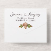 uitnodiging tot het uitzenden van bruiloft met bl (Achterkant)