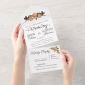  uitnodiging tot het uitzenden van bruiloft met bl (Afscheurbaar)