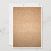 Uitnodiging tot het uitzenden van bruin papier voo (Achterkant)