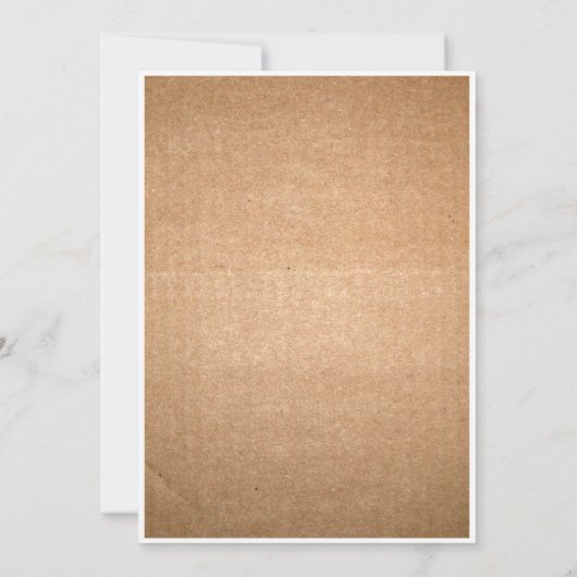 Uitnodiging tot het uitzenden van bruin papier voo (Achterkant)
