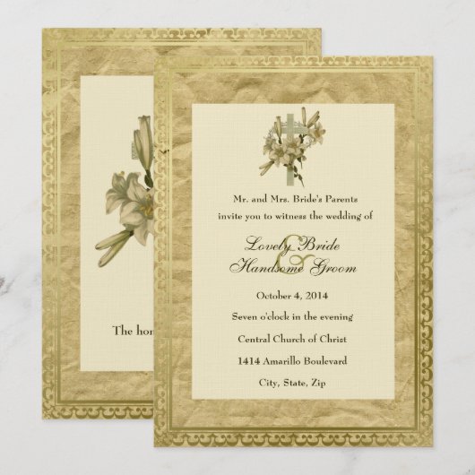 uitnodiging tot het uitzenden van Christelijke kr (Voorkant / Achterkant)