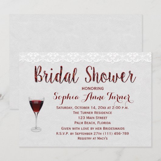 Uitnodiging tot het uitzenden van de Bridal voor h (Voorkant / Achterkant)