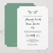 Uitnodiging tot het uitzenden van de Olive Spring  (Voorkant / Achterkant)