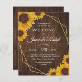 Uitnodiging tot het uitzenden van de rustige Sunfl (Voorkant / Achterkant)