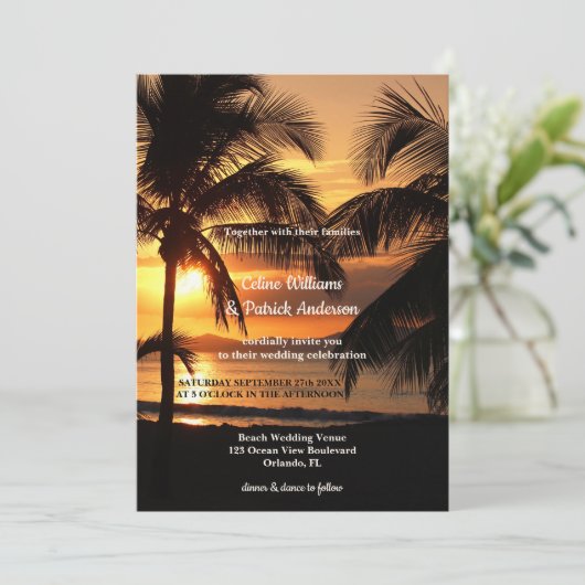 Uitnodiging tot het uitzenden van de Tropische pal (Staand voorkant)