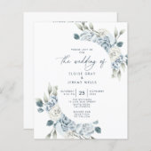 Uitnodiging tot het uitzenden van een blauwe bruil (Voorkant / Achterkant)