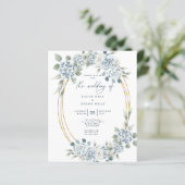 Uitnodiging tot het uitzenden van een blauwe bruil (Staand voorkant)