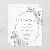 Uitnodiging tot het uitzenden van een blauwe bruil (Voorkant / Achterkant)