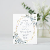 Uitnodiging tot het uitzenden van een blauwe bruil (Staand voorkant)