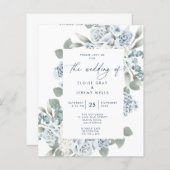 Uitnodiging tot het uitzenden van een blauwe bruil (Voorkant / Achterkant)