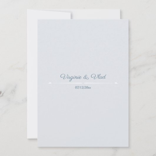 Uitnodiging tot het uitzenden van een blauwe bruil (Achterkant)