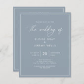 Uitnodiging tot het uitzenden van een blauwe bruil (Voorkant / Achterkant)