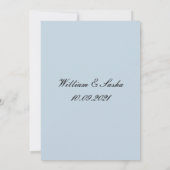 Uitnodiging tot het uitzenden van een blauwe bruil (Achterkant)