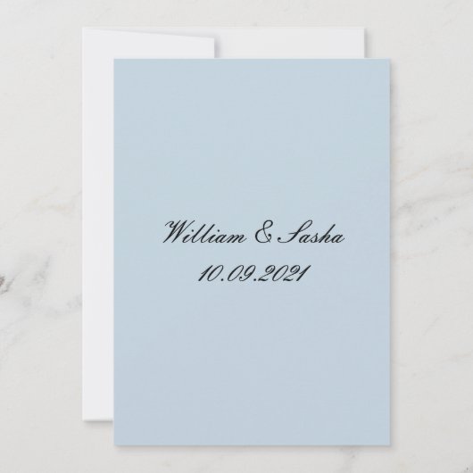 Uitnodiging tot het uitzenden van een blauwe bruil (Achterkant)