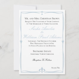 Uitnodiging tot het uitzenden van een blauwe bruil