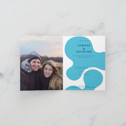 Uitnodiging tot het uitzenden van een blauwe bruil (Binnen)