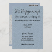 Uitnodiging tot het uitzenden van een blauwe bruil (Voorkant / Achterkant)