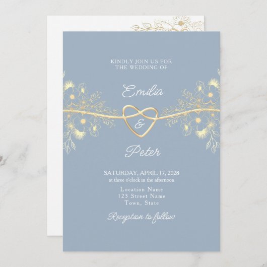 Uitnodiging tot het uitzenden van een blauwe bruil (Voorkant / Achterkant)