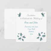 Uitnodiging tot het uitzenden van een blauwe drago (Voorkant / Achterkant)