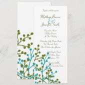 Uitnodiging tot het uitzenden van een blauwe en gr (Voorkant / Achterkant)