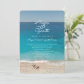 Uitnodiging tot het uitzenden van een blauwe oceaa (Staand voorkant)