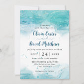 Uitnodiging tot het uitzenden van een blauwe oceaa (Voorkant)