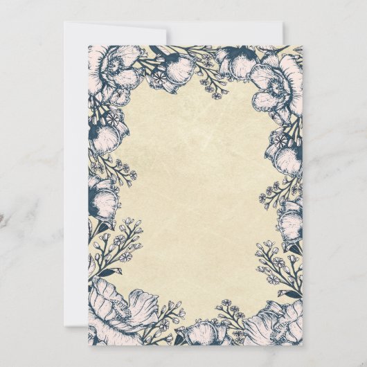 Uitnodiging tot het uitzenden van een  bloem (Achterkant)