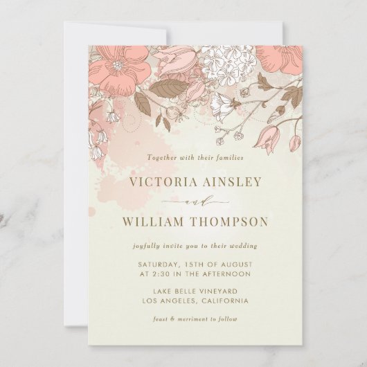 Uitnodiging tot het uitzenden van een  bloem (Voorkant)