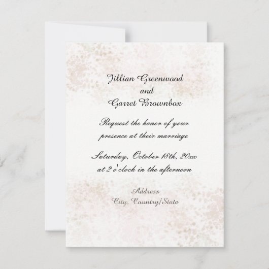 Uitnodiging tot het uitzenden van een blush Flush  (Voorkant)