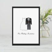 Uitnodiging tot het uitzenden van een bruid- en br (Staand voorkant)